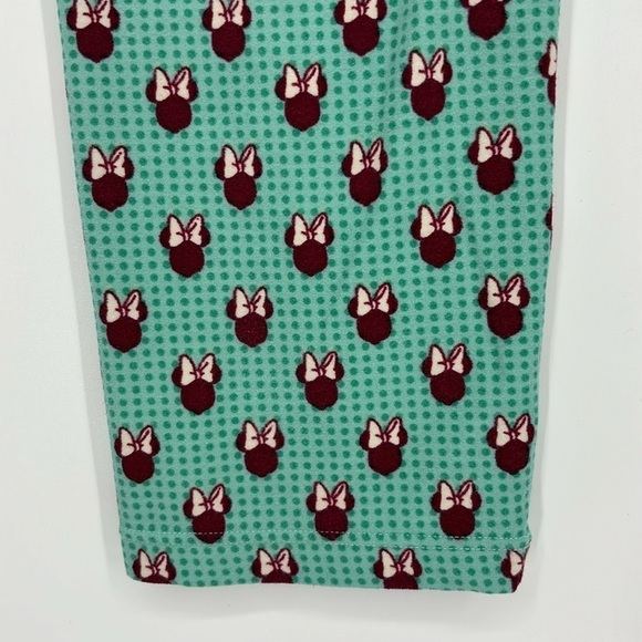 Disney X Lularoe Minnie Mouse Leggings in Teal Green & Fuchsia - Picture 4 of 9
